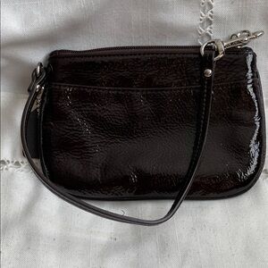 Coach Black Patient Wristlet With Hang Tag EauC